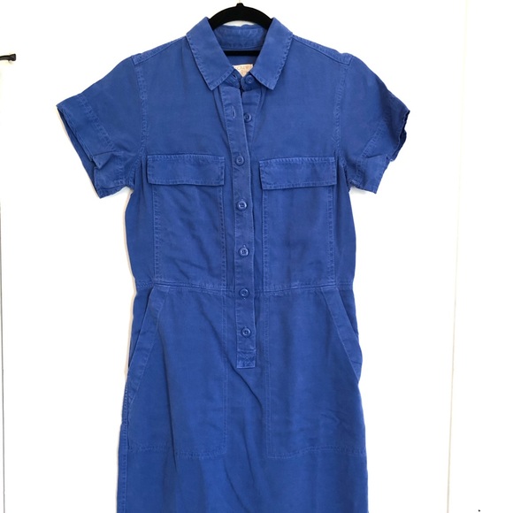 NWT JCrew Factory Drapey Oxford Shirt Dress, XS - Picture 2 of 5